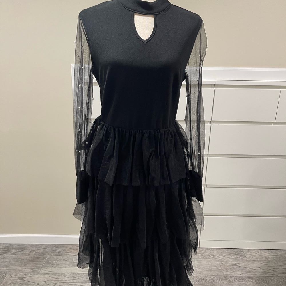Elegant Black Layered Dress